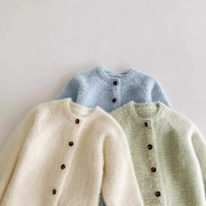 -ベビージャンプスーツ ソフトファー長袖ロンパース 3カラー - mamahalo shop - 長袖ジャンプスーツ -  べビー服 - 子供服 - 男の子 - 女の子