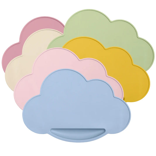 -☺︎ ベビー 雲型 シリコンプレースマット ランチョンマット 防水 キッズマット 子供用食事マット - mamahalo shop - お食事マット -  べビー服 - 子供服 - 男の子 - 女の子