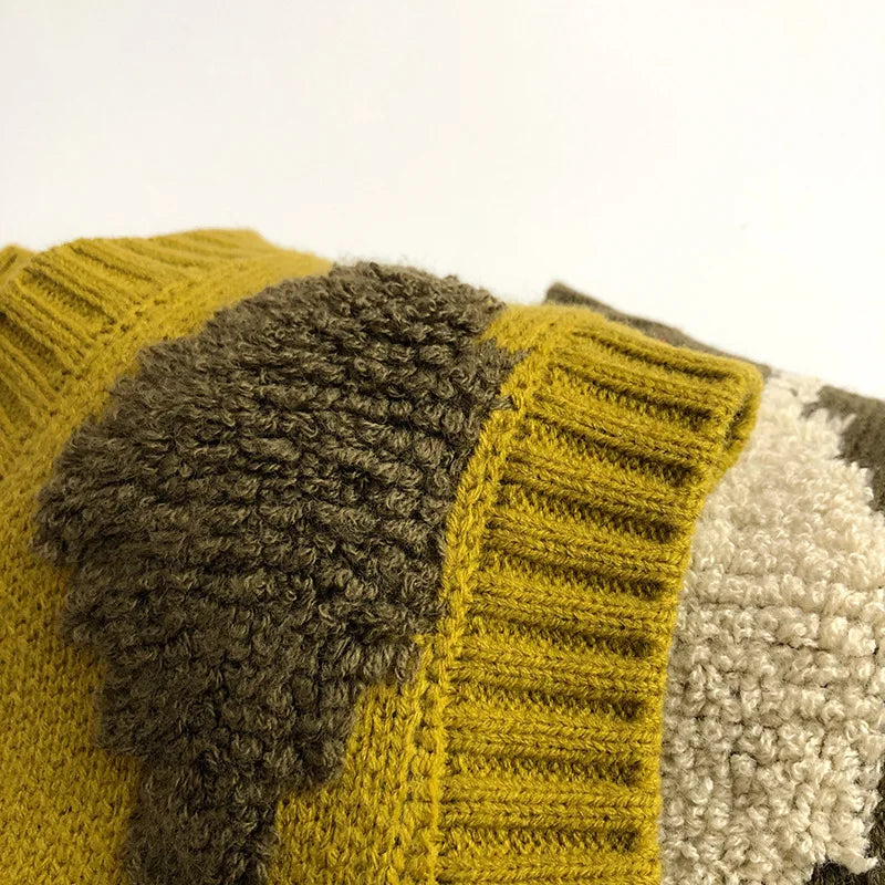 -キッズベスト ニットVネックベスト ダイヤチェック 2カラー - mamahalo shop - ベスト -  べビー服 - 子供服 - 男の子 - 女の子