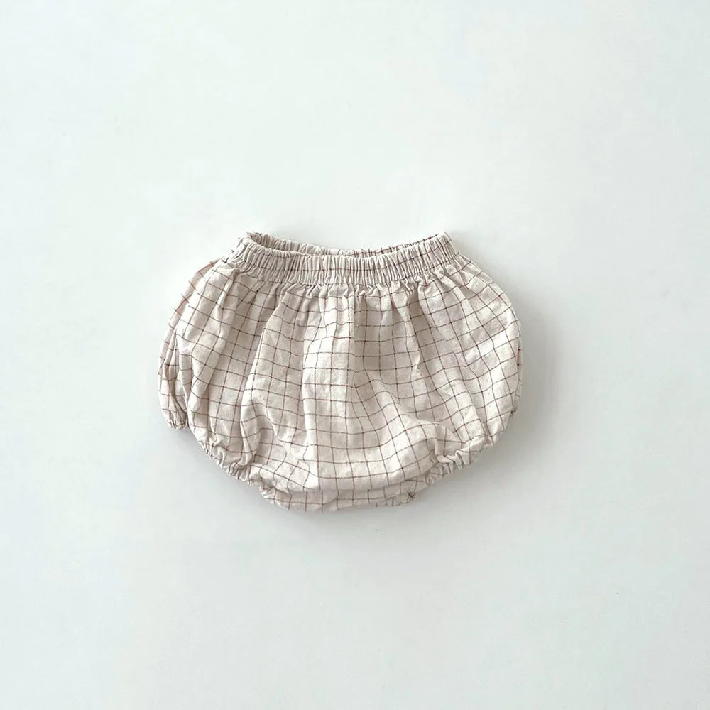 -ベビーパンツ ブルマパンツ ベアくま/チェック/水玉ドットプリント【mh0006248】 - mamahalo shop - ブルマパンツ -  べビー服 - 子供服 - 男の子 - 女の子