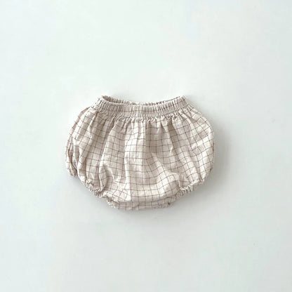 -ベビーパンツ ブルマパンツ ベアくま/チェック/水玉ドットプリント【mh0006248】 - mamahalo shop - ブルマパンツ -  べビー服 - 子供服 - 男の子 - 女の子