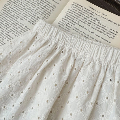 -ベビーセットアップ 2点セット ノースリーブチュニックブラウス+ショートパンツ 刺繍レース - mamahalo shop - ノースリーブセットアップ -  べビー服 - 子供服 - 男の子 - 女の子