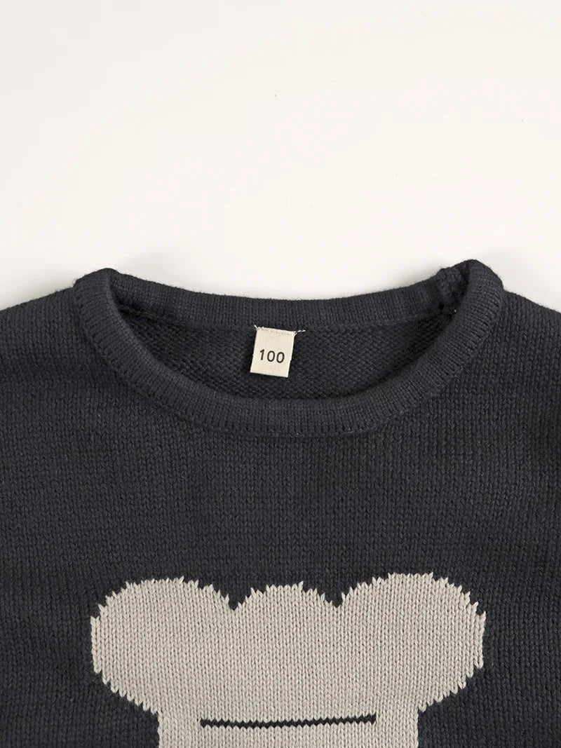 -キッズトップス/パンツ ベアくまニットベスト/ニットハーフパンツ - mamahalo shop - ノースリーブセットアップ -  べビー服 - 子供服 - 男の子 - 女の子