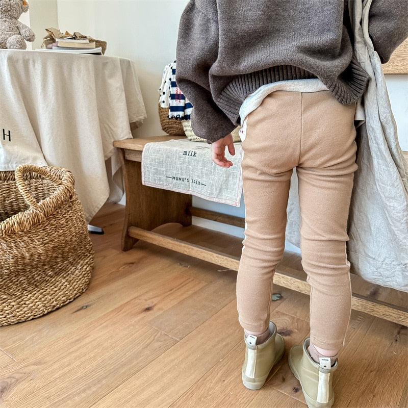 -キッズ レターロゴ プリント サイドライン パッチワーク レギンスパンツ ボーイズ - mamahalo shop - レギンスパンツ -  べビー服 - 子供服 - 男の子 - 女の子