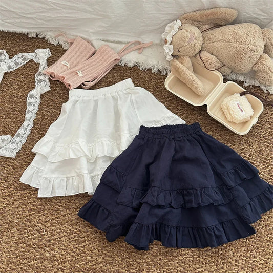 -キッズスカート ティアードフリル重ね着ケーキスカート 2カラー - mamahalo shop - スカート -  べビー服 - 子供服 - 男の子 - 女の子