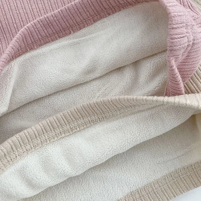 -ベビー長袖Tシャツ トップス レース ピンク ベージュ ガールズ 女の子 子供服 - mamahalo shop - 長袖Tシャツ -  べビー服 - 子供服 - 男の子 - 女の子