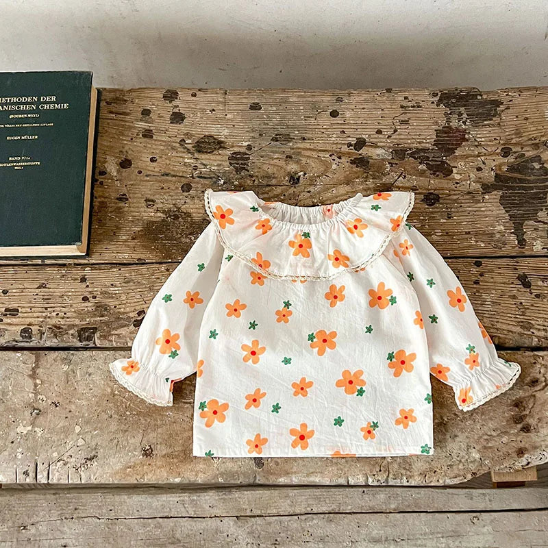 -ベビーサロペット 長袖Tシャツ デニムサスペンダーパンツ オーバーオール フリル長袖ブラウス - mamahalo shop - サロペットパンツ・サスペンダーパンツ -  べビー服 - 子供服 - 男の子 - 女の子