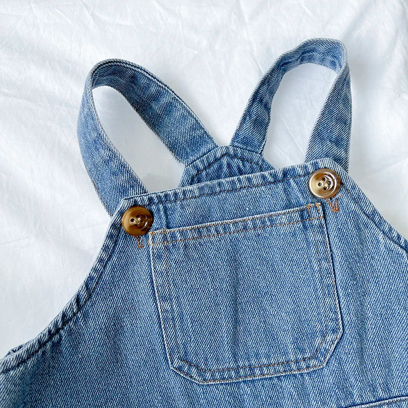 -ベビーオーバーオール デニムサスペンダーパンツベビーオーバーオール デニムサスペンダーパンツ【mh0005887】 - mamahalo shop - オーバーオール -  べビー服 - 子供服 - 男の子 - 女の子