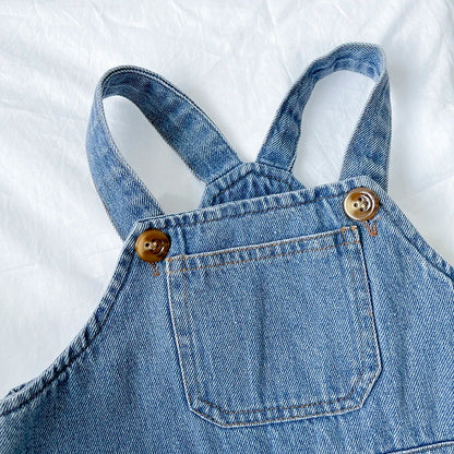 -ベビーオーバーオール デニムサスペンダーパンツベビーオーバーオール デニムサスペンダーパンツ【mh0005887】 - mamahalo shop - オーバーオール -  べビー服 - 子供服 - 男の子 - 女の子