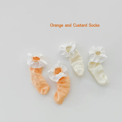 -ベビー キッズ フリル ソックス 靴下 2足 セット - mamahalo shop - ベビー用靴下・タイツ -  べビー服 - 子供服 - 男の子 - 女の子