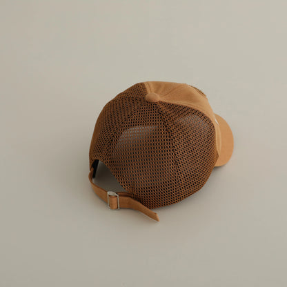 -ベビー帽子 メッシュキャップ 野球帽 ベアくまワッペン サマーハット【mh0005596】 - mamahalo shop - ベビー用帽子 -  べビー服 - 子供服 - 男の子 - 女の子