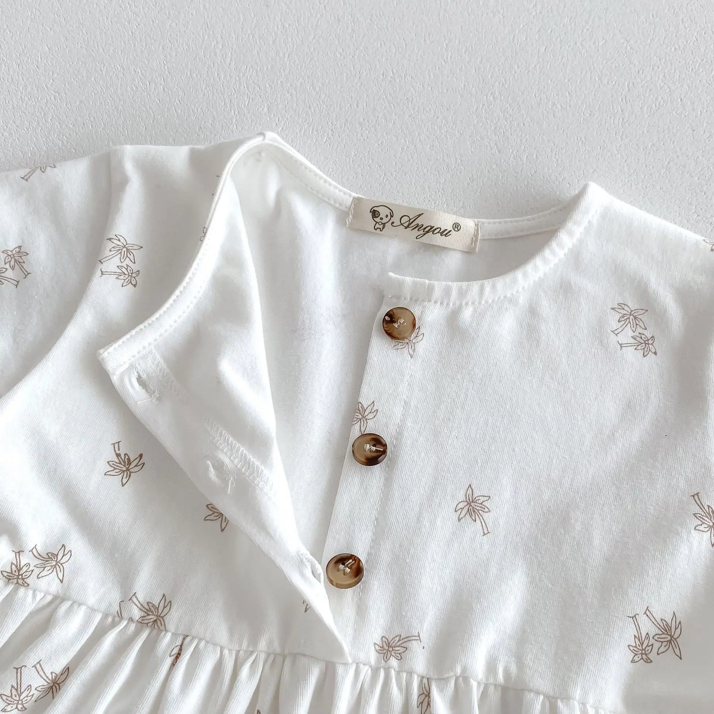 -キッズワンピース 半袖サマーワンピース フラワー小花柄プリント 2カラー【mh0005569】 - mamahalo shop - 半袖ワンピース -  べビー服 - 子供服 - 男の子 - 女の子