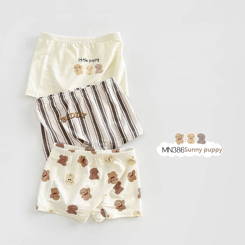 -キッズショーツ 男の子/女の子下着 ボーイズ/ガールズアンダーウェア 3枚セット ボクサーブリーフ【mh0005806】 - mamahalo shop - 幼児用下着 -  べビー服 - 子供服 - 男の子 - 女の子