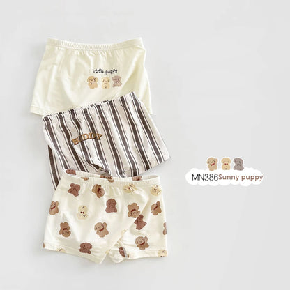 -キッズショーツ 男の子/女の子下着 ボーイズ/ガールズアンダーウェア 3枚セット ボクサーブリーフ【mh0005806】 - mamahalo shop - 幼児用下着 -  べビー服 - 子供服 - 男の子 - 女の子