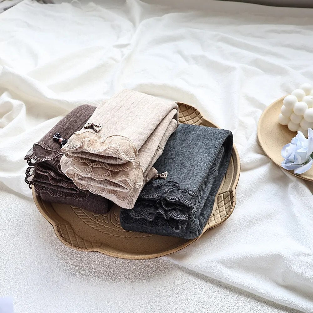 -キッズレギンス 裏ボア 暖パン レギンスパンツ レギパン タイツ リボン レースフリル カーキ グレー ベージュ 3カラー ガールズ 女の子 子供服 - mamahalo shop - レギンスパンツ -  べビー服 - 子供服 - 男の子 - 女の子