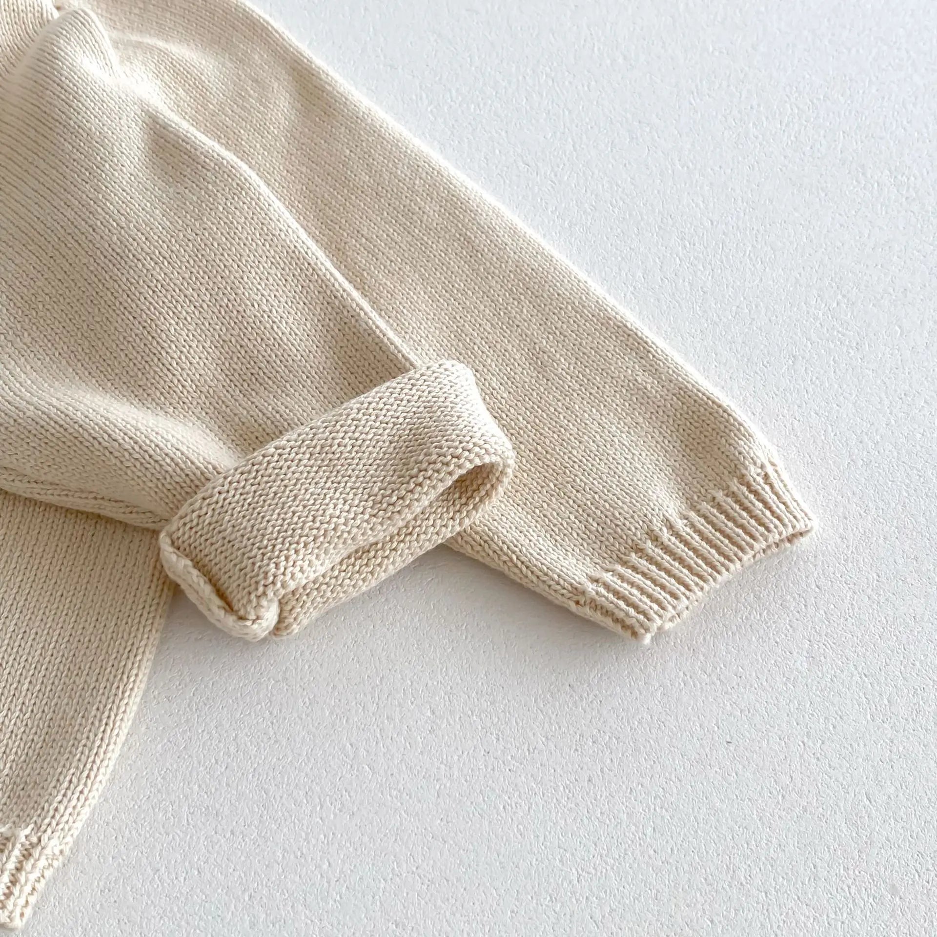 -キッズカーディガン ニットジャケット ステッチアクセント 2カラー【mh0006629】 - mamahalo shop - カーディガン・パーカー -  べビー服 - 子供服 - 男の子 - 女の子