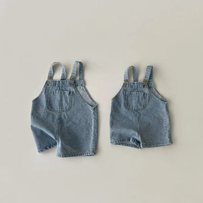 -ベビーオーバーオール デニム サロペット ジャンプスーツ【mh0005283】 - mamahalo shop - サロペットパンツ・サスペンダーパンツ -  べビー服 - 子供服 - 男の子 - 女の子