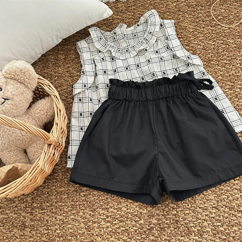 -キッズパンツ ハイウエスト ショートパンツ 2カラー【mh0005304】 - mamahalo shop - ハーフパンツ・ショートパンツ -  べビー服 - 子供服 - 男の子 - 女の子