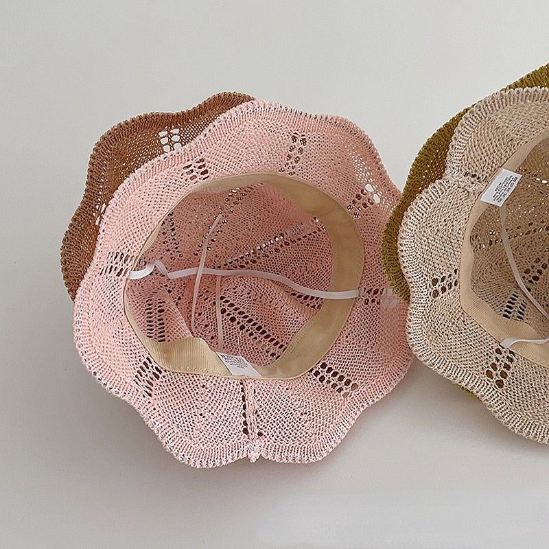 ベビー キッズ レース メッシュ チューリップ ハット 帽子 日除け 4カラー ユニセックス 6018A - mamahalo shop - ベビー用帽子 - ベビー服 - 子供服 - 男の子 - 女の子