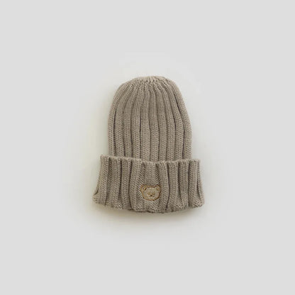 -ベビー キッズ くま ベア 刺繍 ニットキャップ ニット帽 帽子【mh0000126】 - mamahalo shop - ベビー用帽子 -  べビー服 - 子供服 - 男の子 - 女の子