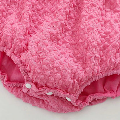 -ベビーロンパース キャミソールボディスーツ フラワーアップリケ 2カラー【mh0006289】 - mamahalo shop - ノースリーブロンパース -  べビー服 - 子供服 - 男の子 - 女の子