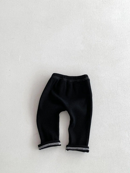 -ベビーパンツ レギンスパンツ 無地/ボーダー シンプルベーシック 3カラー【mh0006365】 - mamahalo shop - レギンスパンツ -  べビー服 - 子供服 - 男の子 - 女の子