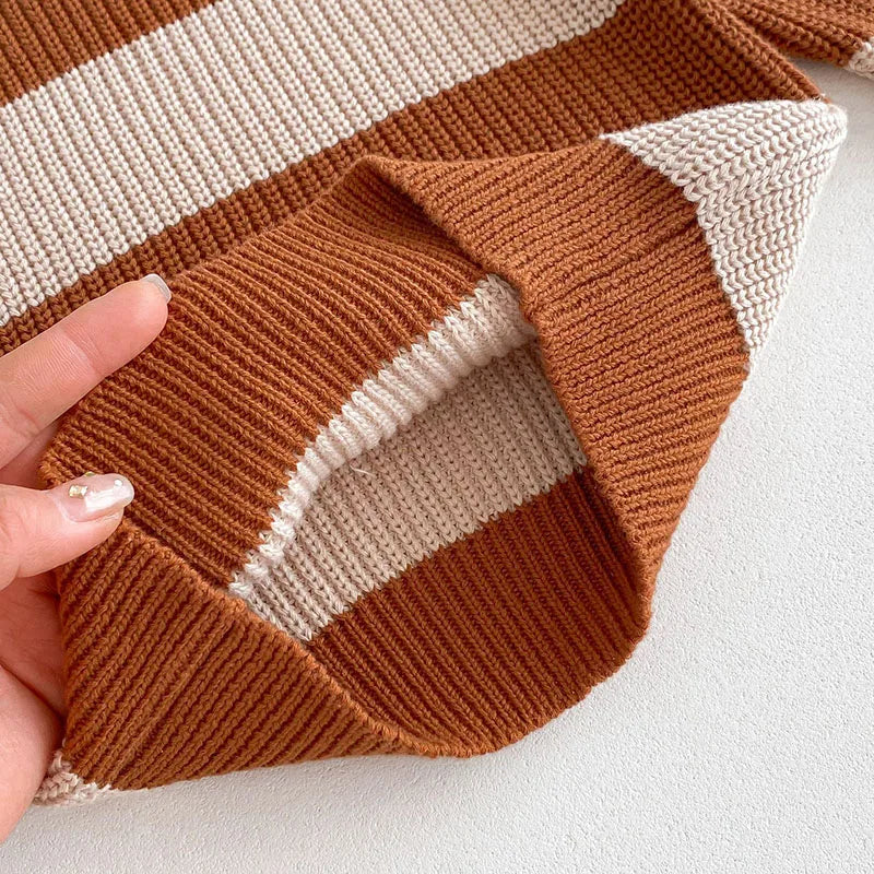 -キッズトップス ニットセーター ボーダー 2カラー【mh0006140】 - mamahalo shop - ニット・セーター -  べビー服 - 子供服 - 男の子 - 女の子