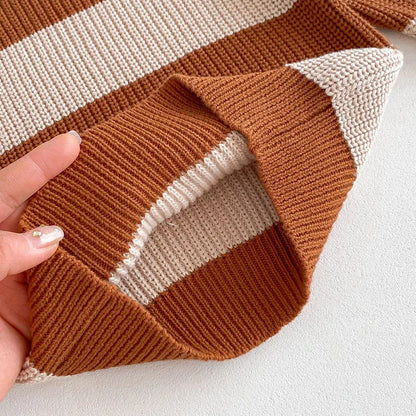 -キッズトップス ニットセーター ボーダー 2カラー【mh0006140】 - mamahalo shop - ニット・セーター -  べビー服 - 子供服 - 男の子 - 女の子