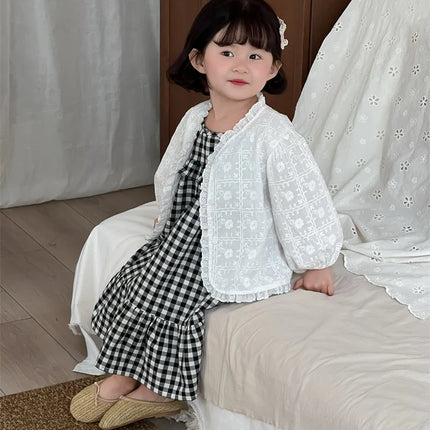 キッズワンピース チェックフリルキャミソールワンピース - mamahalo shop - ノースリーブワンピース -  べビー服 - 子供服 - 男の子 - 女の子