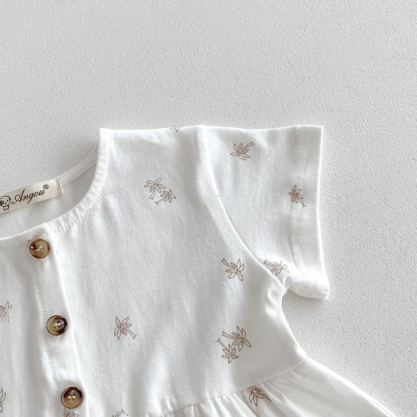 -キッズワンピース 半袖サマーワンピース フラワー小花柄プリント 2カラー【mh0005569】 - mamahalo shop - 半袖ワンピース -  べビー服 - 子供服 - 男の子 - 女の子