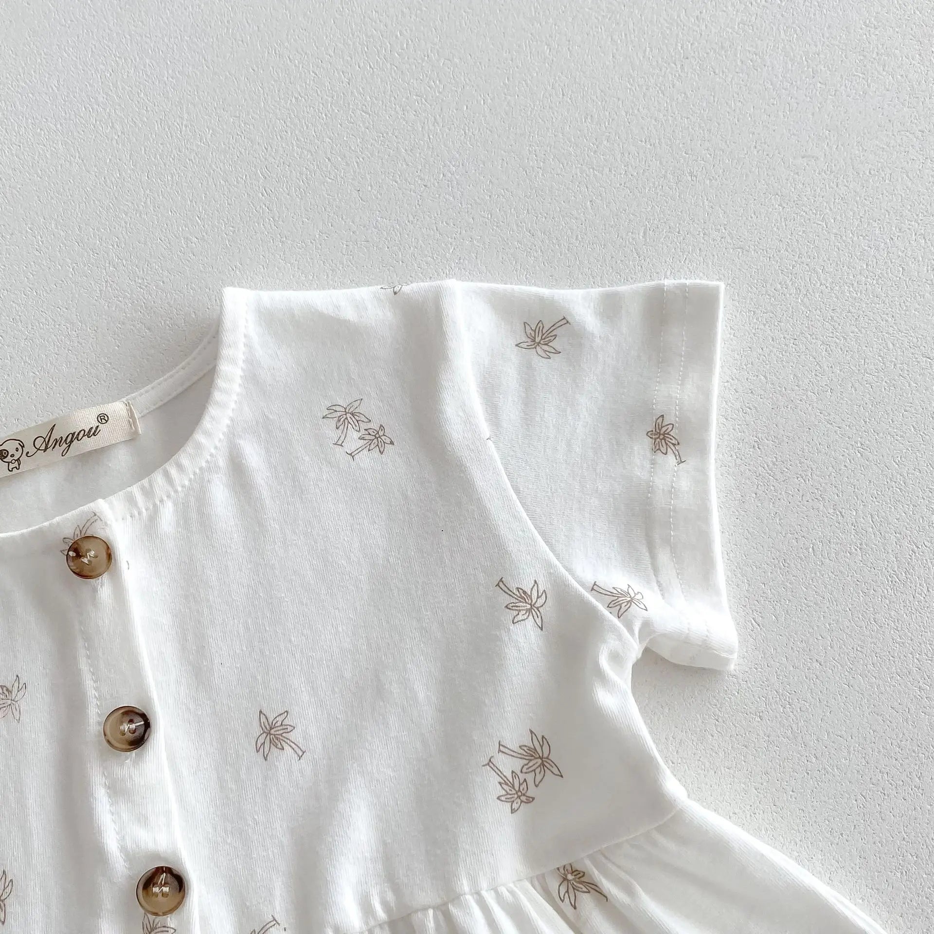 -キッズワンピース 半袖サマーワンピース フラワー小花柄プリント 2カラー【mh0005569】 - mamahalo shop - 半袖ワンピース -  べビー服 - 子供服 - 男の子 - 女の子