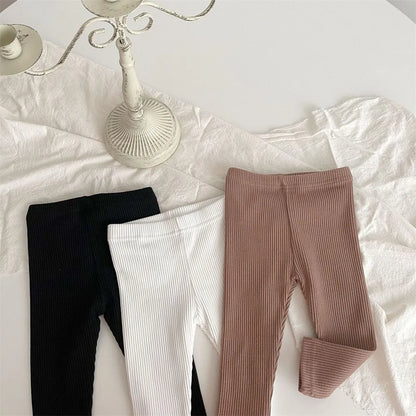 -ベビーパンツ レギンスパンツ ボーダー 無地 シンプルベーシック - mamahalo shop - レギンスパンツ -  べビー服 - 子供服 - 男の子 - 女の子