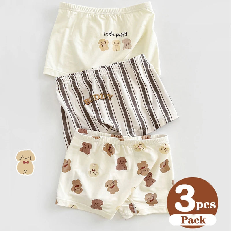 -キッズショーツ 男の子/女の子下着 ボーイズ/ガールズアンダーウェア 3枚セット ボクサーブリーフ【mh0005806】 - mamahalo shop - 幼児用下着 -  べビー服 - 子供服 - 男の子 - 女の子