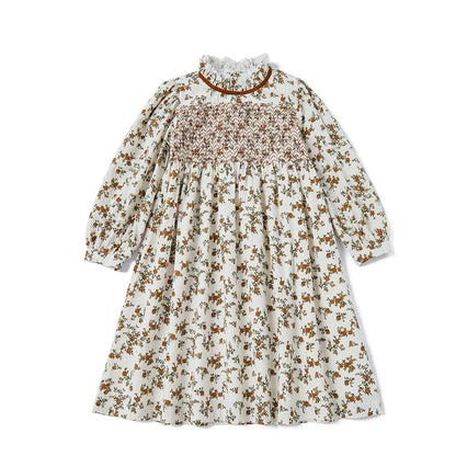 -ベビーキッズジュニア フラワー花柄 長袖ワンピース 長袖ロンパース ジャケット カシュクールニットセーター ポロシャツ サスペンダーパンツ ロングパンツ リンクコーデ お出かけ 兄弟姉妹 お揃いコーデ - mamahalo shop - 長袖ロンパース -  べビー服 - 子供服 - 男の子 - 女の子