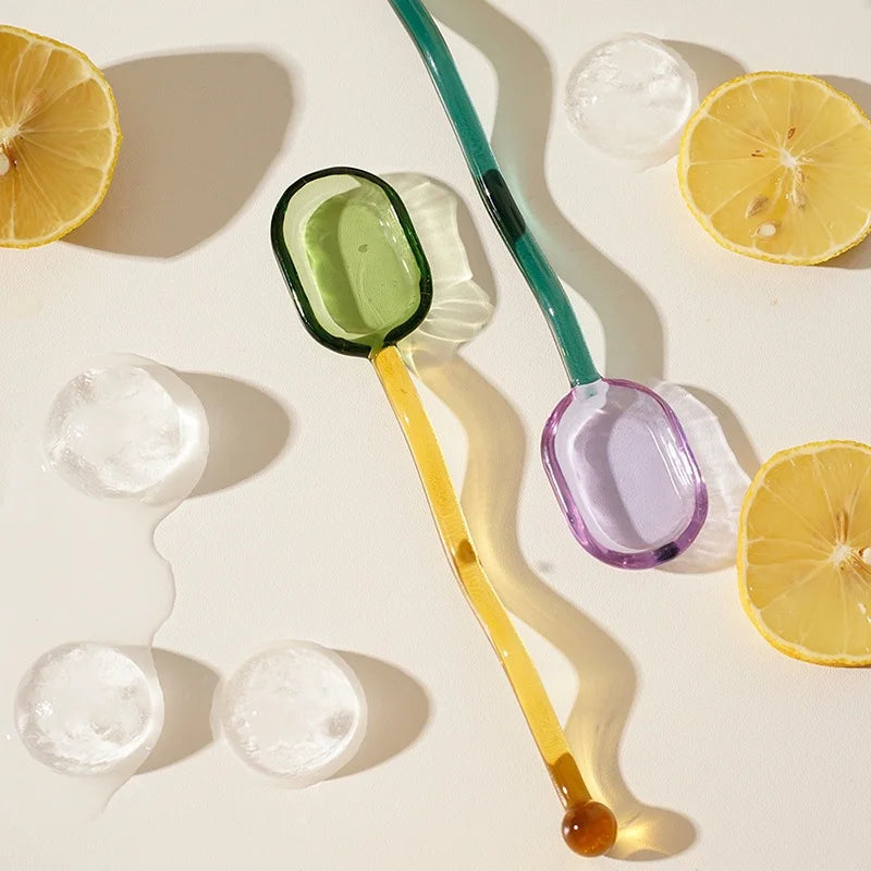 -ガラス スプーン デザート アイス コーヒー 食器 アイスクリーム ティー カトラリー マドラー【mh0001384】 - mamahalo shop - カトラリー -  べビー服 - 子供服 - 男の子 - 女の子