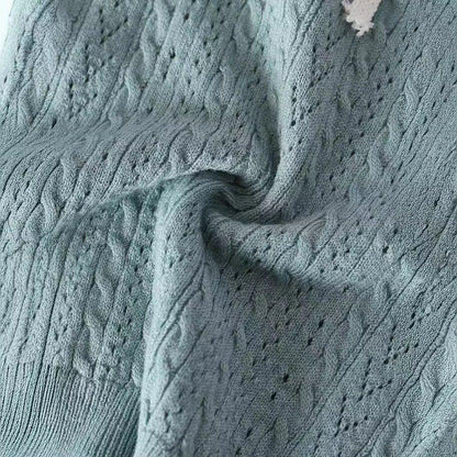 -キッズトップス ニット 半袖ブラウス 襟付きカットソー ブルーグレー【mh0006484】 - mamahalo shop - 半袖シャツ・ブラウス -  べビー服 - 子供服 - 男の子 - 女の子