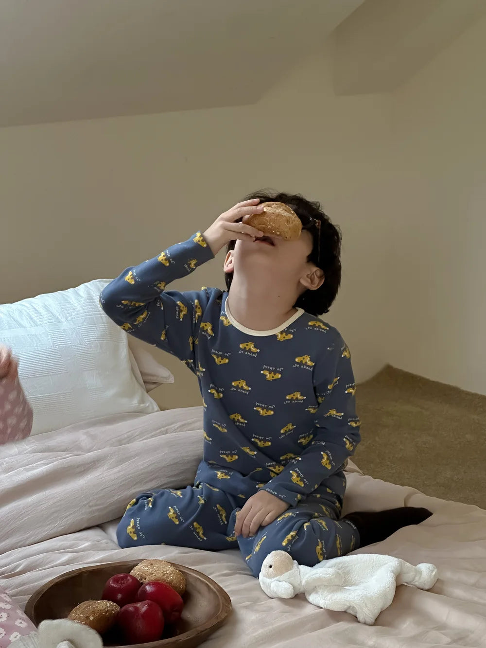 -キッズパジャマセット プリント長袖Tシャツ+ロングパンツ 4カラー【mh0006862】 - mamahalo shop - 長袖パジャマ -  べビー服 - 子供服 - 男の子 - 女の子