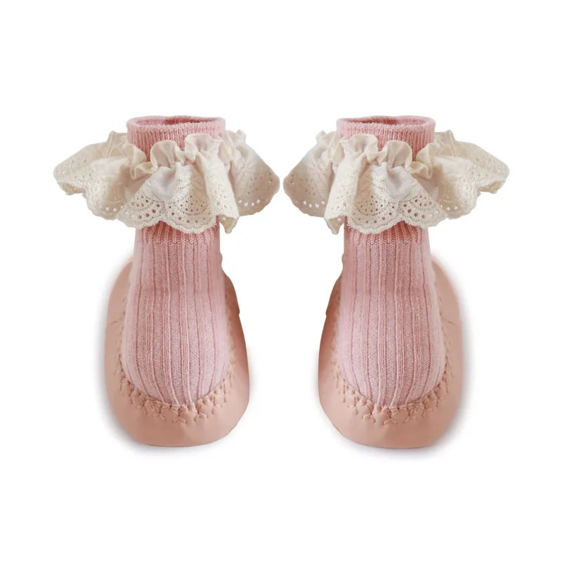 -ベビー フリル レース ソックス ルームシューズ 靴 室内ばき【mh0003507】 - mamahalo shop - ベビー用靴下・タイツ -  べビー服 - 子供服 - 男の子 - 女の子