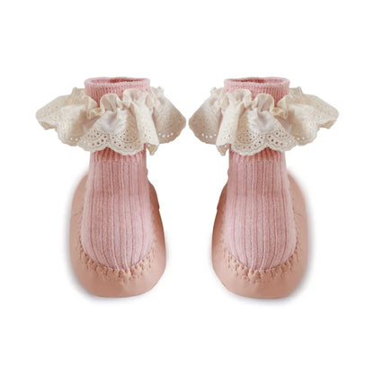 -ベビー フリル レース ソックス ルームシューズ 靴 室内ばき【mh0003507】 - mamahalo shop - ベビー用靴下・タイツ -  べビー服 - 子供服 - 男の子 - 女の子