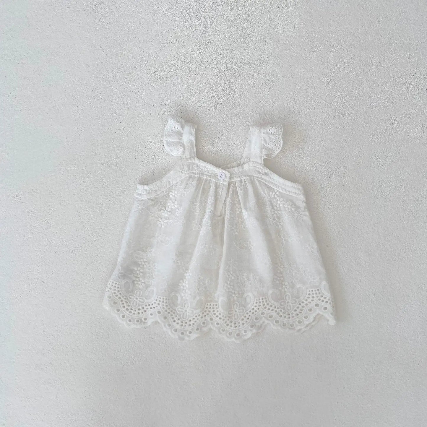 -ベビーセットアップ 2点セット ノースリーブレースチュニックブラウス+フラワープリントブルマパンツ【mh0006518】 - mamahalo shop - ノースリーブセットアップ -  べビー服 - 子供服 - 男の子 - 女の子