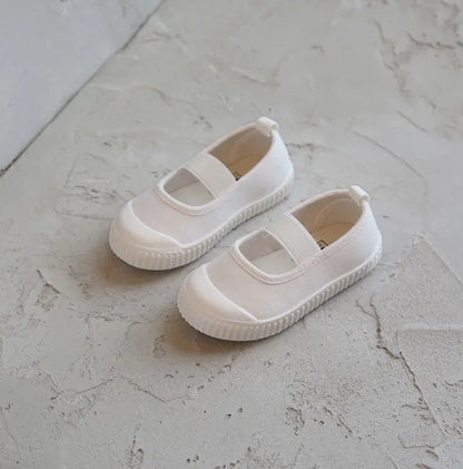 -ベビー キッズ みずたま チェック さくらんぼ あひる スマイル キャンバス バレエ シューズ 上履き - mamahalo shop - 靴 -  べビー服 - 子供服 - 男の子 - 女の子