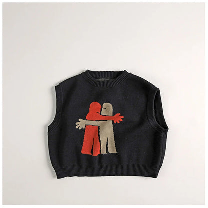 -キッズベスト ニットアニメーションベストトップス 2カラー【mh0006946】 - mamahalo shop - ベスト -  べビー服 - 子供服 - 男の子 - 女の子