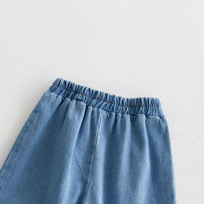 -キッズパンツ シンプルベーシックデニムパンツ ジーンズ 2カラー【mh0006826】 - mamahalo shop - デニムパンツ -  べビー服 - 子供服 - 男の子 - 女の子