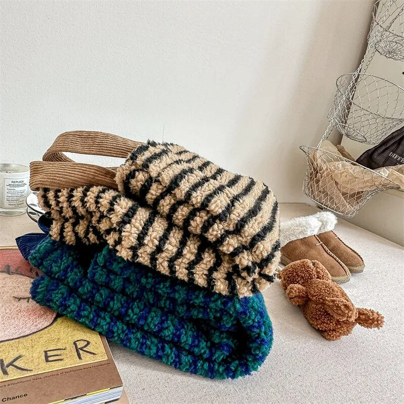 -キッズ フリースサロペットパンツ サスペンダーパンツ ボーダー ブルー コーヒー 2カラー ユニセックス 男の子 女の子 子供服 - mamahalo shop - サロペットパンツ・サスペンダーパンツ -  べビー服 - 子供服 - 男の子 - 女の子