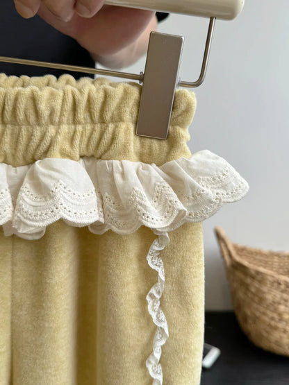 -キッズセットアップ 2点セット フーディジップアップ長袖パーカー+サイドフリルワイドルーズスウェットパンツ 2カラー - mamahalo shop - 長袖セットアップ -  べビー服 - 子供服 - 男の子 - 女の子