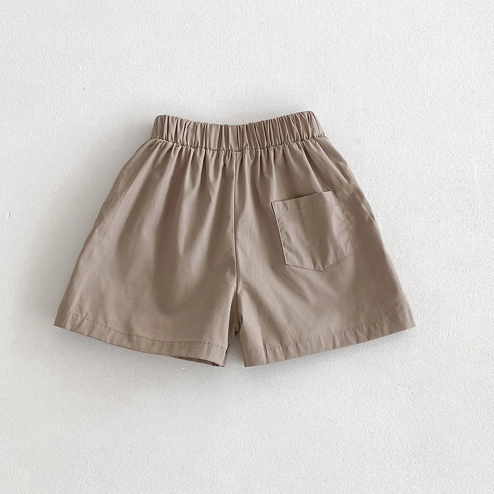 -ベビーキッズパンツ ルーズショートパンツ シンプルベーシック 3カラー【mh0006241】 - mamahalo shop - ハーフパンツ・ショートパンツ -  べビー服 - 子供服 - 男の子 - 女の子