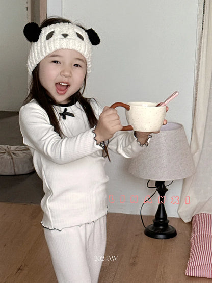 -キッズジュニアパジャマセット 長袖Tシャツ+ロングパンツ ガーリースタイル - mamahalo shop - 長袖パジャマ -  べビー服 - 子供服 - 男の子 - 女の子