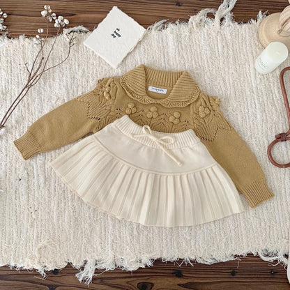 -ベビーキッズスカート ニットプリーツスカート 2カラー【mh0006726】 - mamahalo shop - スカート -  べビー服 - 子供服 - 男の子 - 女の子