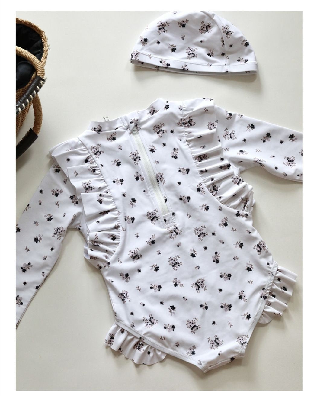 -キッズ 水着 フラワー 花柄 長袖 ワンピース ビキニ セパレート 帽子 セット ラッシュガード スイムウェア 8スタイル ガールズ【mh0002218】 - mamahalo shop - ベビー用水着 -  べビー服 - 子供服 - 男の子 - 女の子