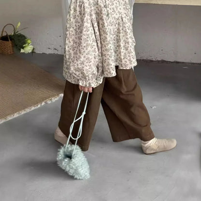 -キッズパンツ シンプルベーシックロングルーズパンツ 4カラー【mh0007155】 - mamahalo shop - ロングパンツ・スウェットパンツ -  べビー服 - 子供服 - 男の子 - 女の子